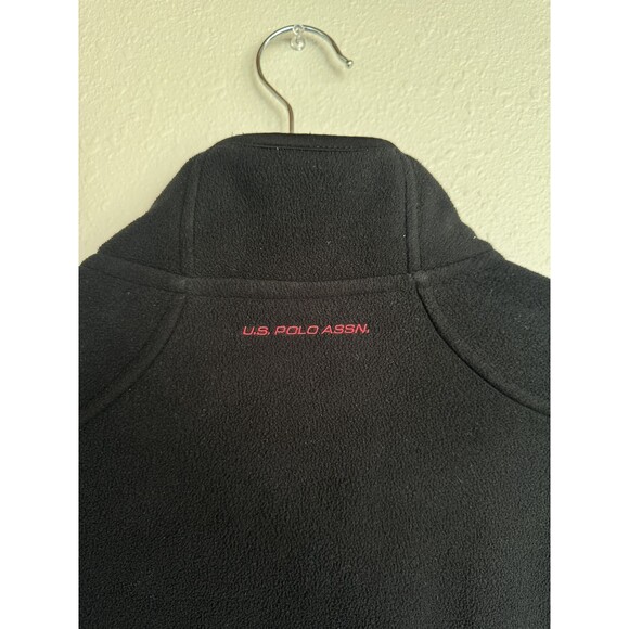 USPA Polo Fleece Vest Black Big & Tall 2XL Full Zip Polyester Great Condition - Picture 10 of 11